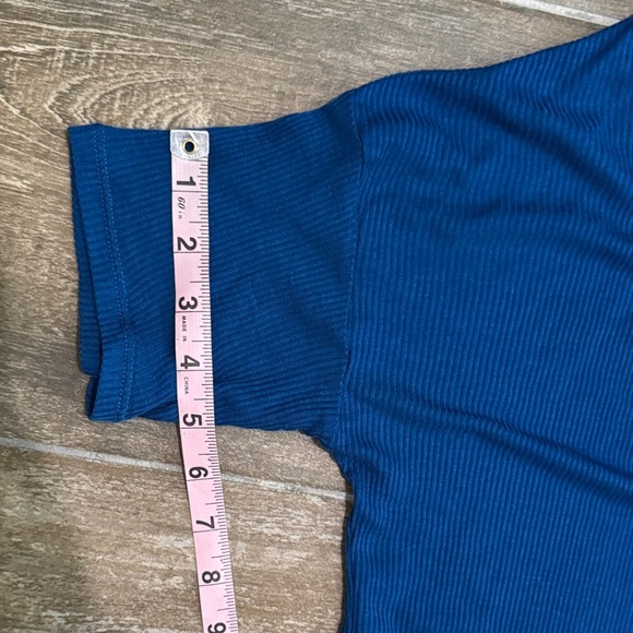 Wildfox Sheer Blue oversized puny Top - Picture 7 of 9